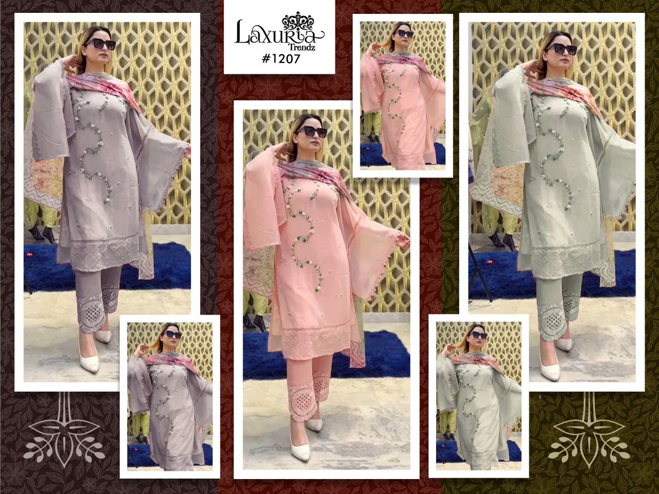 Luxuria Trendz 1207 New Exclusive Wear Designer Slawar Suits Collection